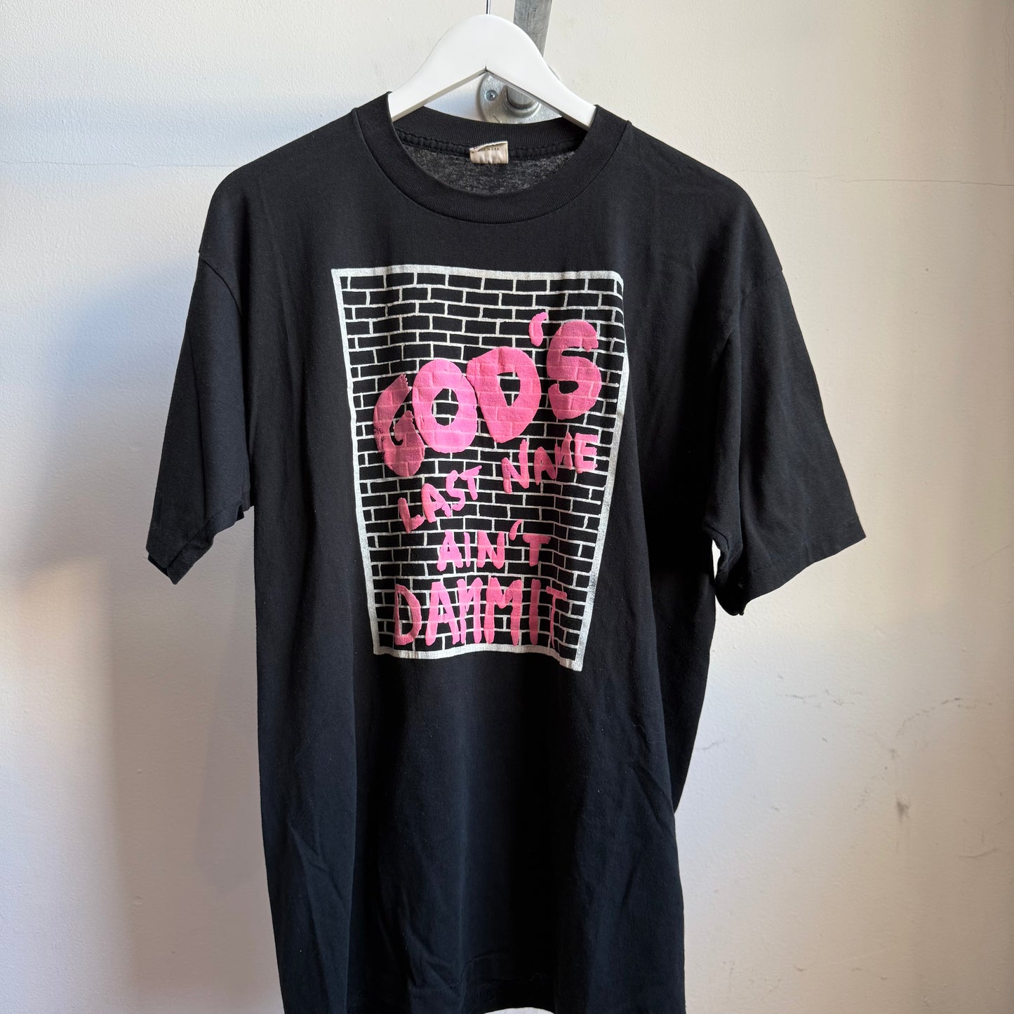 god's last name aint dammit tee - xl