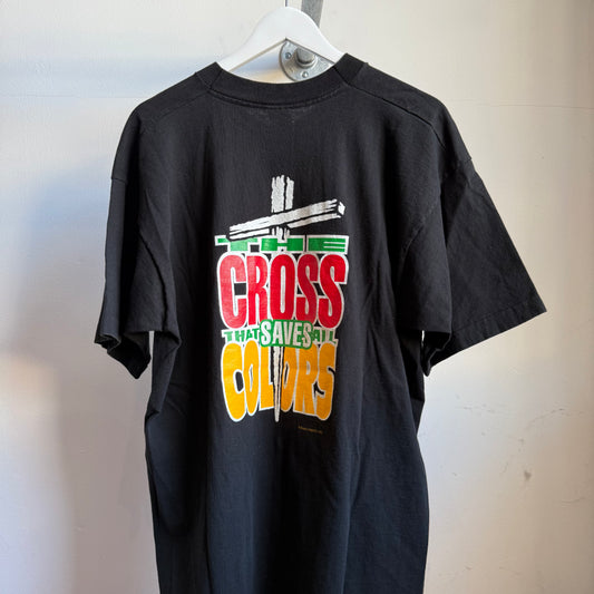 jesus 'cross colours' parody tee - xl