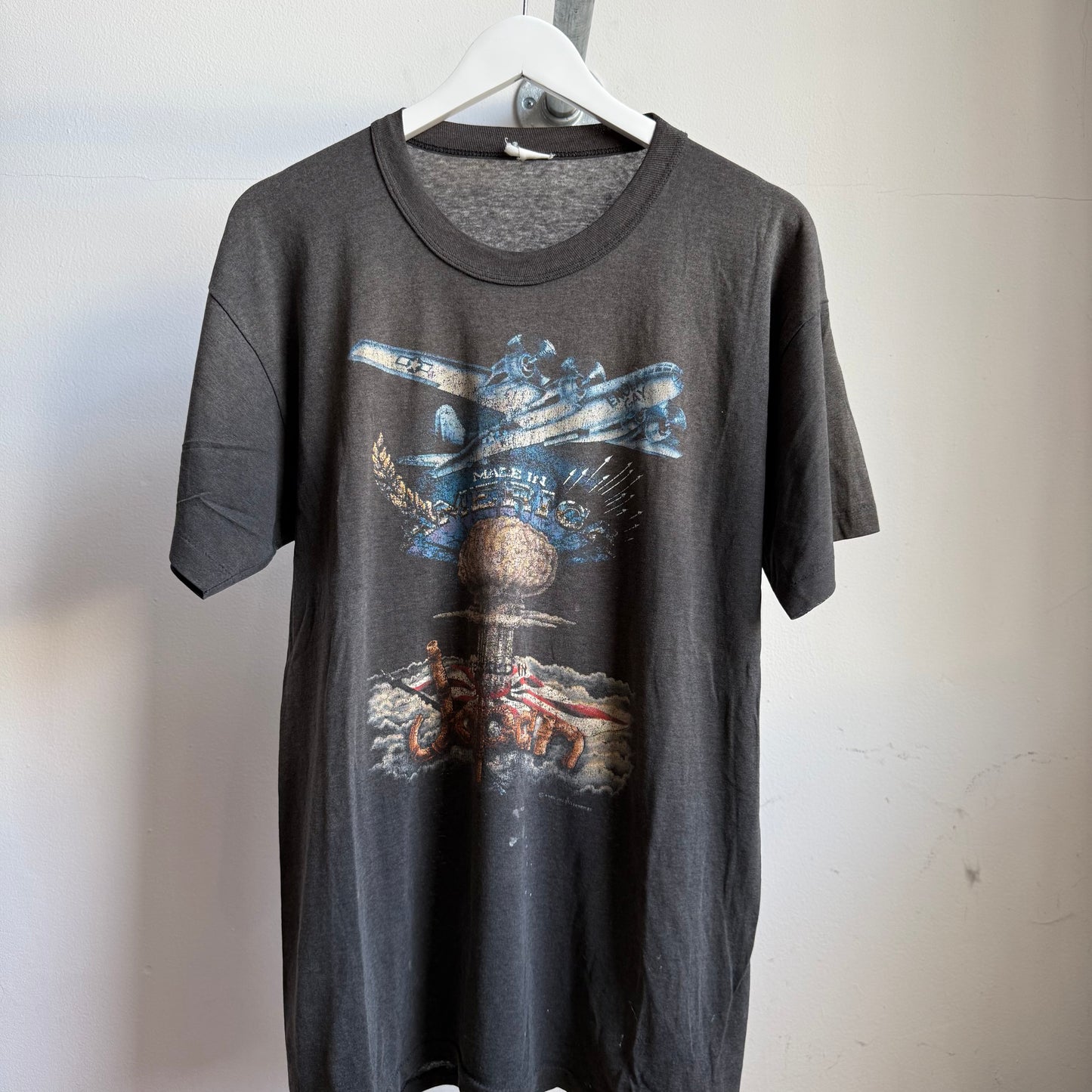 made in usa tested in japan atomic bomb tee - l
