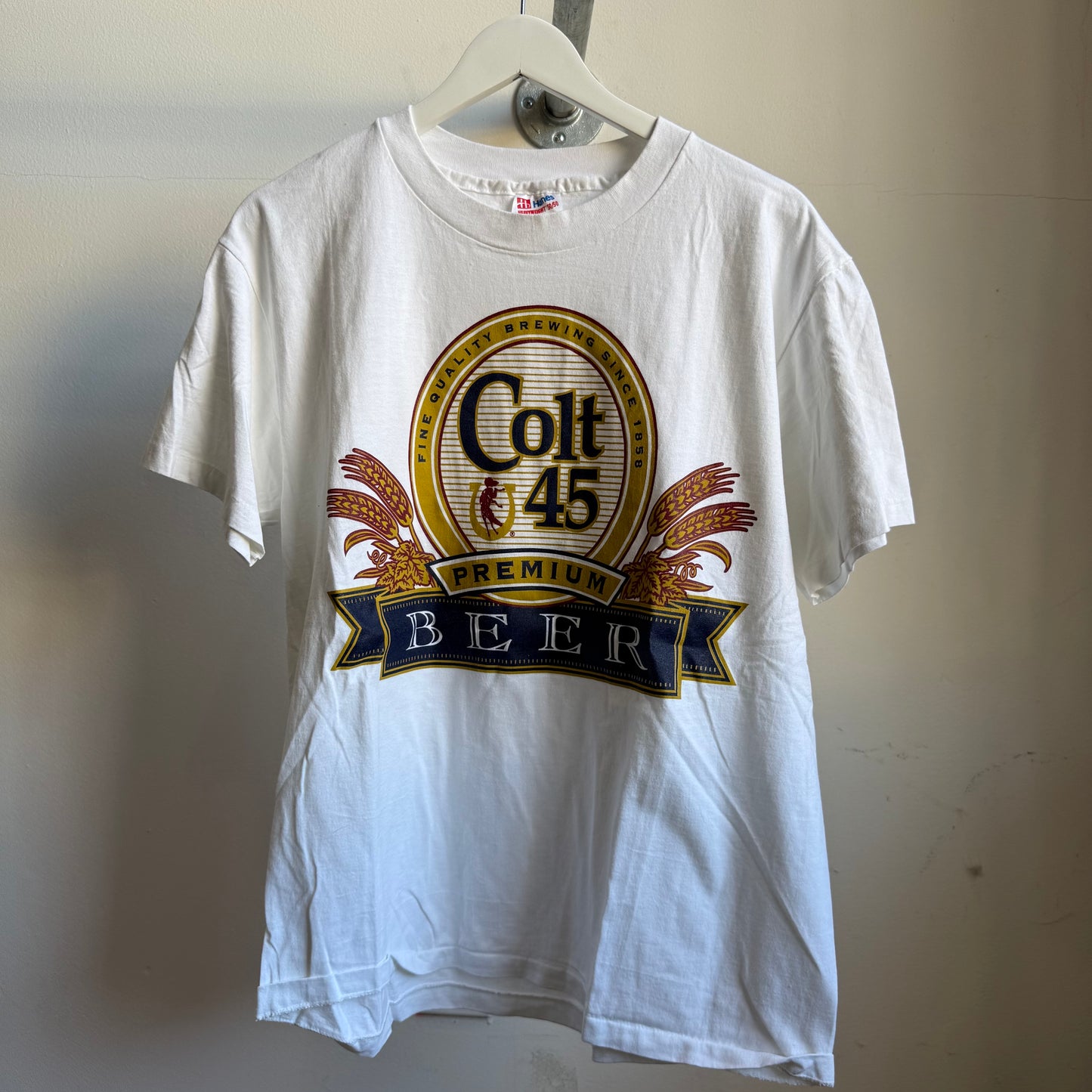 colt 45 beer tee - l