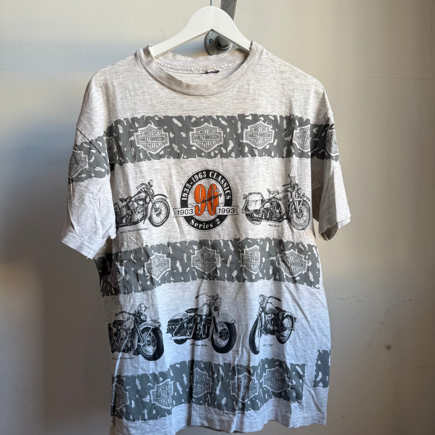 harley davidson 90th anniversary tee - l