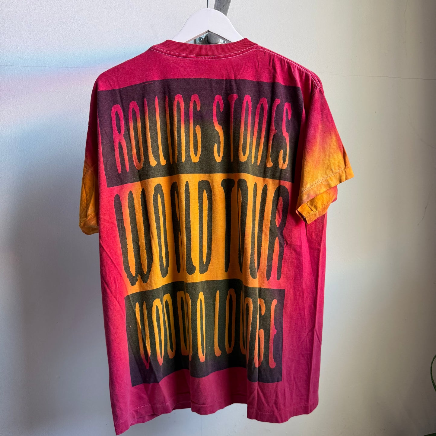 rolling stones 'voodoo lounge tour' tiedye tee - xl