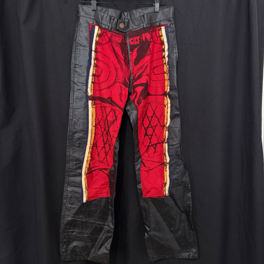 Jean Paul Gaultier ‘trompe l'oeil biker’ pants - 29”