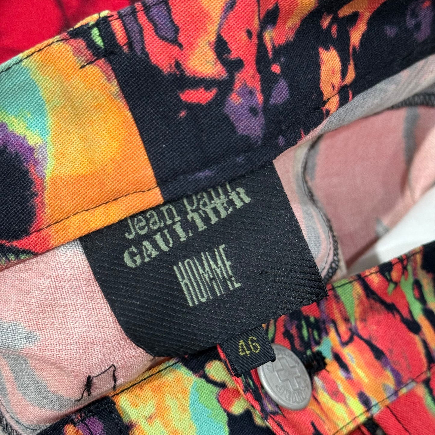 jean paul gaultier ‘psychedelic print’ pants - 28”