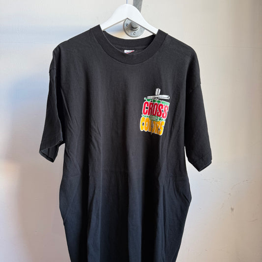 jesus 'cross colours' parody tee - xl