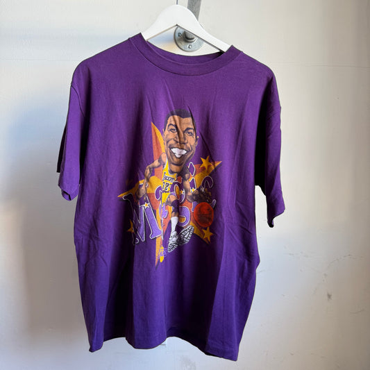 magic johnson lakers caricature tee - l