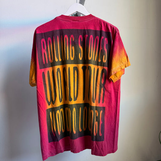 rolling stones 'voodoo lounge tour' tiedye tee - xl