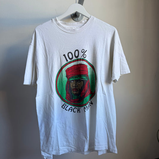 100% black man tee - xl